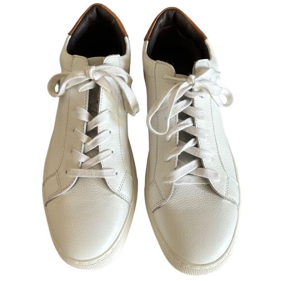 VITTORIO RUSSO Adan Low Top Sneaker In Tumbled/valentina White/nut - Picture 3 of 9